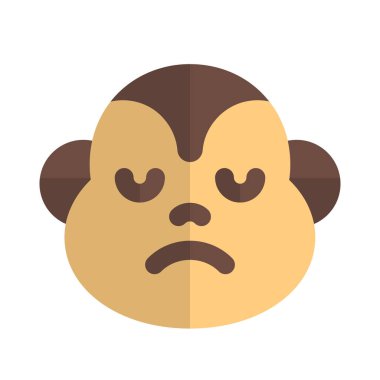 Sohbet için üzgün surat resmi temsilcisi maymun emojisi