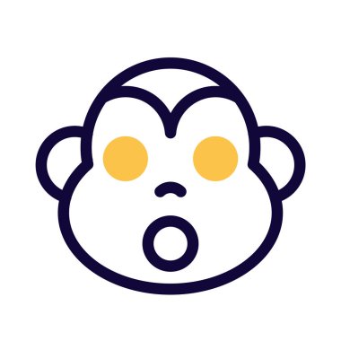 Şok yüz ifadesi, ağzı açık maymun ifadesi.