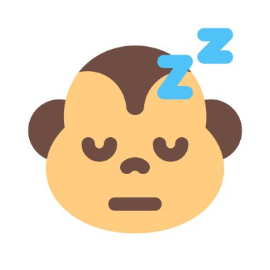 İnternette paylaşılan emoji resimli Uyuyan Maymun