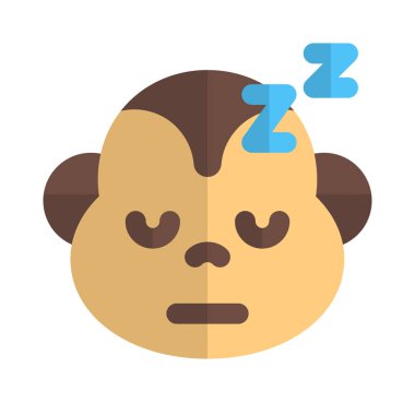 İnternette paylaşılan emoji resimli Uyuyan Maymun