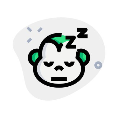 İnternette paylaşılan emoji resimli Uyuyan Maymun