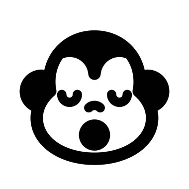Çevrimiçi olarak paylaşılan duygu simgesi olan uykulu maymun
