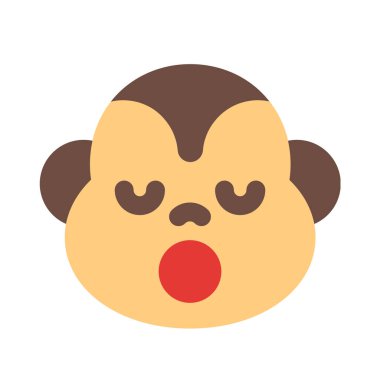 Çevrimiçi olarak paylaşılan duygu simgesi olan uykulu maymun