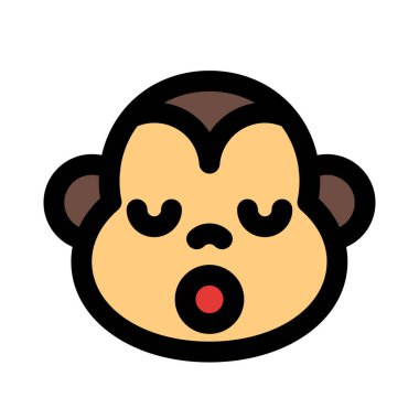 Çevrimiçi olarak paylaşılan duygu simgesi olan uykulu maymun