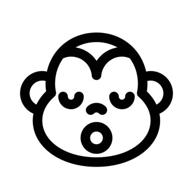 Çevrimiçi olarak paylaşılan duygu simgesi olan uykulu maymun