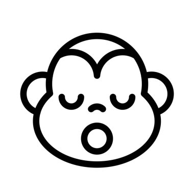 Çevrimiçi olarak paylaşılan duygu simgesi olan uykulu maymun