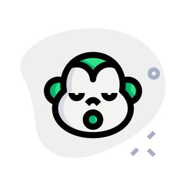 Çevrimiçi olarak paylaşılan duygu simgesi olan uykulu maymun