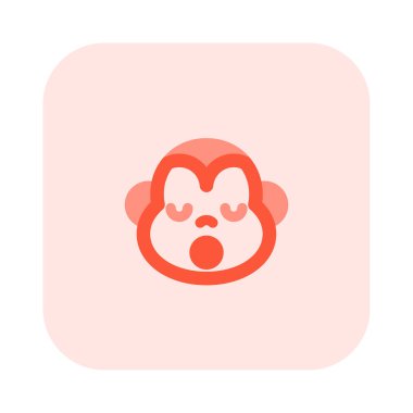 Çevrimiçi olarak paylaşılan duygu simgesi olan uykulu maymun