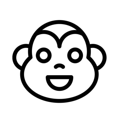 Mutlu gülümseyen maymun suratı, anında kurye için.