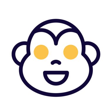 Mutlu gülümseyen maymun suratı, anında kurye için.