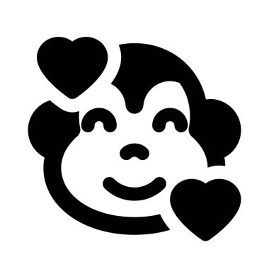 Gülen maymun ve kalp yüz ifadeleri etrafında dönüyor.