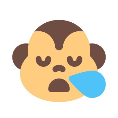 maymun burundan ter damlatarak horluyor