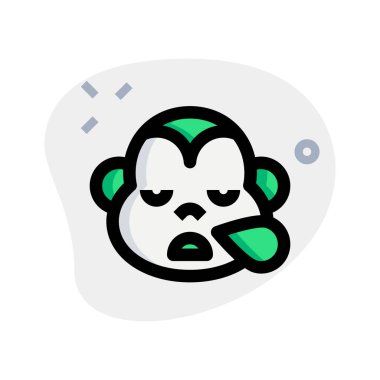 maymun burundan ter damlatarak horluyor