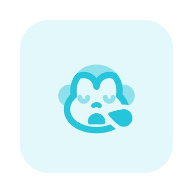 maymun burundan ter damlatarak horluyor