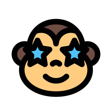 Maymun gözlerinde takılı kalmış bir yıldız.