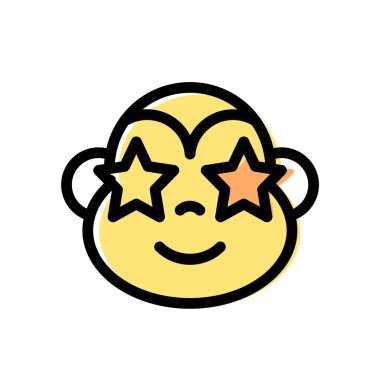 Maymun gözlerinde takılı kalmış bir yıldız.