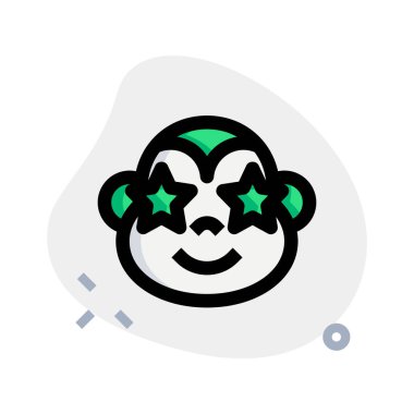 Maymun gözlerinde takılı kalmış bir yıldız.