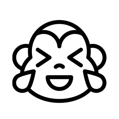 Maymun sevinç gözyaşlarıyla kahkaha atıyor.