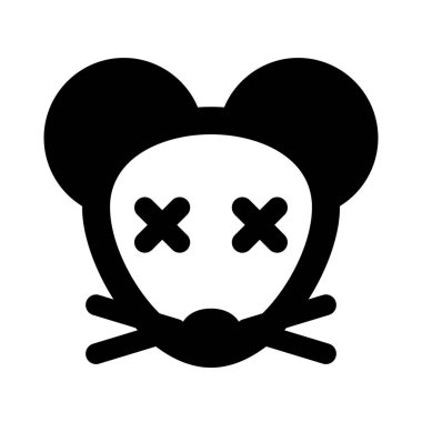 Fare nötr sahnede gözleri kapalı