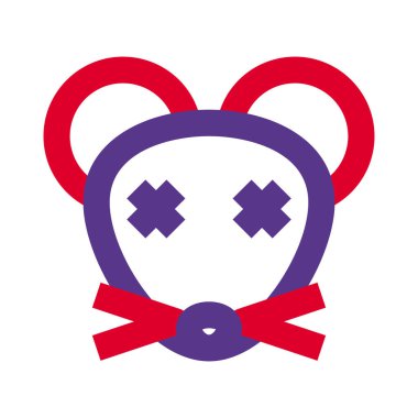 Fare nötr sahnede gözleri kapalı