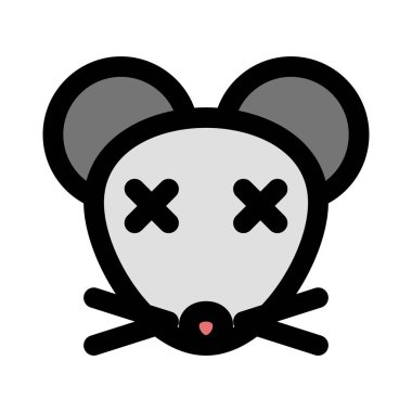 Fare nötr sahnede gözleri kapalı