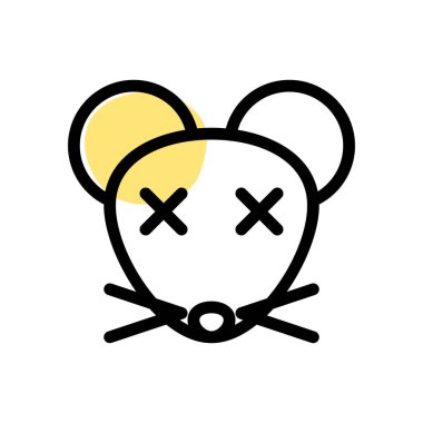 Fare nötr sahnede gözleri kapalı