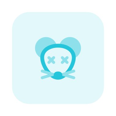 Fare nötr sahnede gözleri kapalı