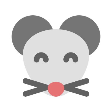 Yüzünde bıyıkla gülümseyen fare ifadesi