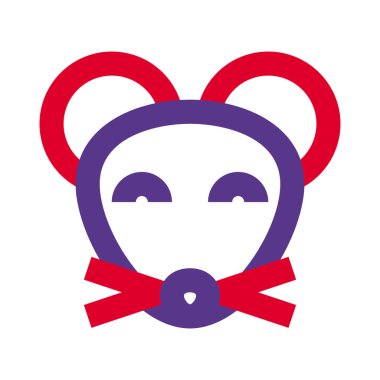 Yüzünde bıyıkla gülümseyen fare ifadesi