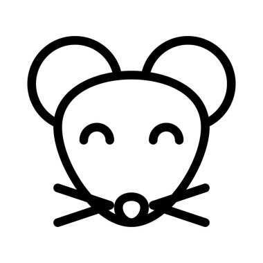 Yüzünde bıyıkla gülümseyen fare ifadesi