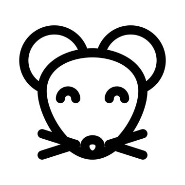 Yüzünde bıyıkla gülümseyen fare ifadesi