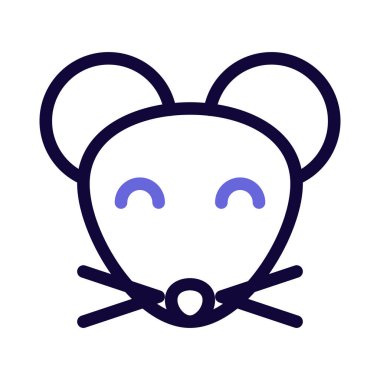 Yüzünde bıyıkla gülümseyen fare ifadesi