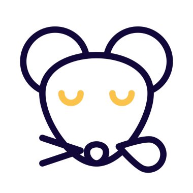 Fare burundan ter damlalarıyla horluyor.