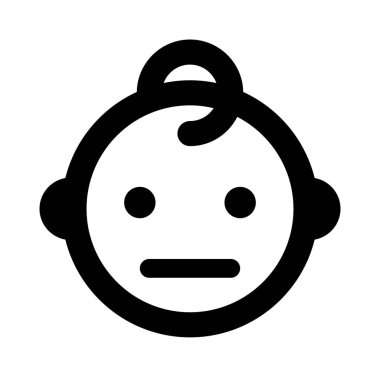 Tarafsız bebek yüz emojisi resim tasarımı