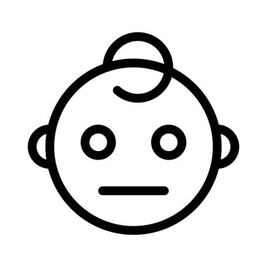 Tarafsız bebek yüz emojisi resim tasarımı
