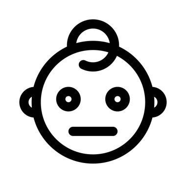 Tarafsız bebek yüz emojisi resim tasarımı