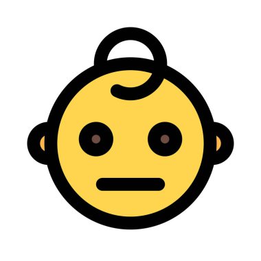 Tarafsız bebek yüz emojisi resim tasarımı
