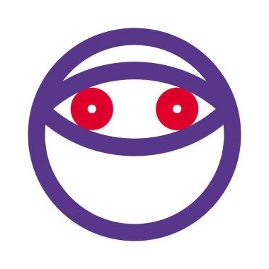 Yüzü örtülü bir ninja kamuflaj elbisesi.