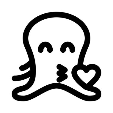 ahtapot ve birden fazla bacağı var emoji kalp ile öpücük üfleme