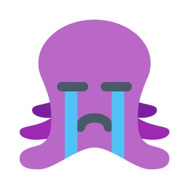 ahtapot ağlayan resimsel tasvir ağır gözyaşlarıyla