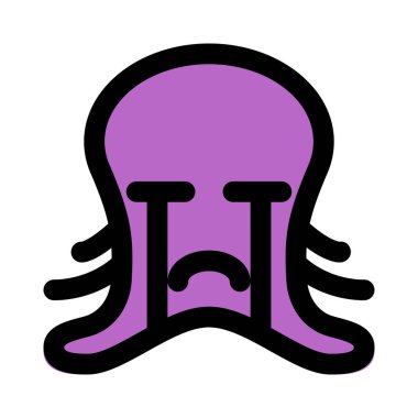 ahtapot ağlayan resimsel tasvir ağır gözyaşlarıyla