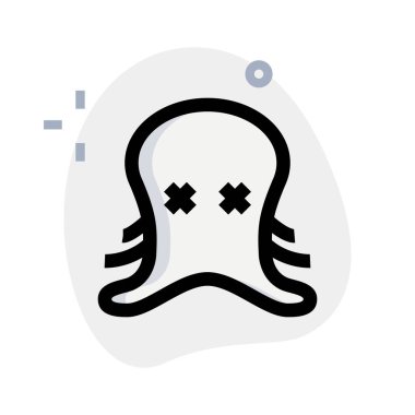 Ağzı olmayan ahtapot. Birden fazla bacağı ve gözleri şaşı.