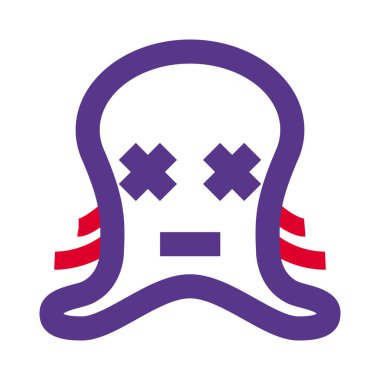 ahtapot nötr sahnede şaşı gözlerle