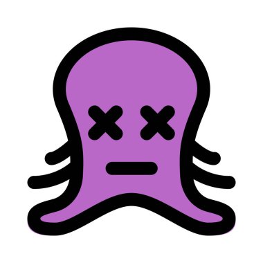 ahtapot nötr sahnede şaşı gözlerle