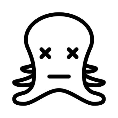 ahtapot nötr sahnede şaşı gözlerle