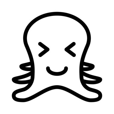 Ağzı açık sırıtan bir ahtapot.