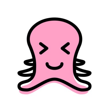 Ağzı açık sırıtan bir ahtapot.