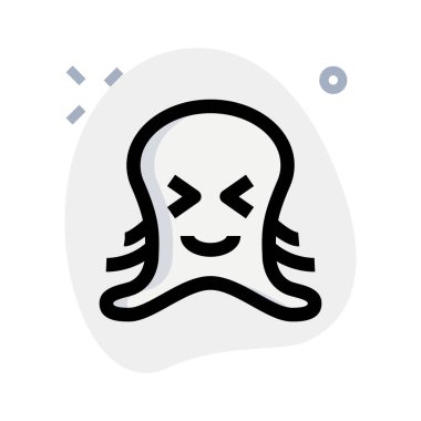 Ağzı açık sırıtan bir ahtapot.