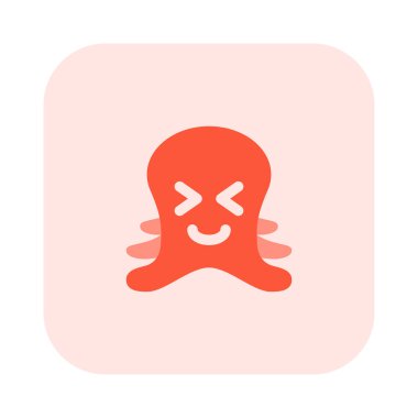 Ağzı açık sırıtan bir ahtapot.