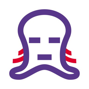 Tarafsız yüz ifadeli üzgün ahtapot.